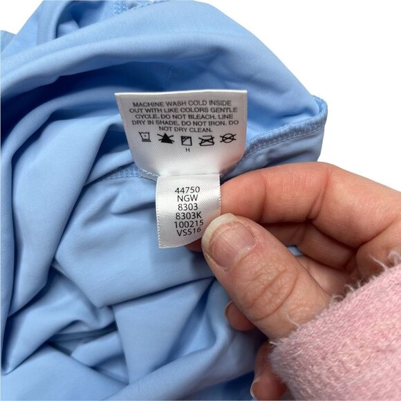 Hanna Andersson Heart Rash Guard Swim Top Girls Light Blue Long Sleeve Size 5 - Picture 4 of 7